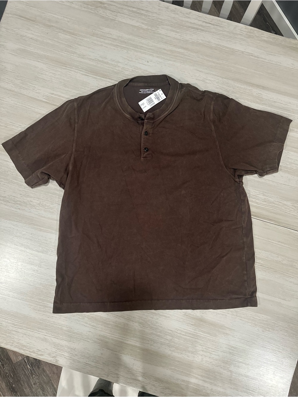Abercrombie & Fitch Soft A&F Collection Premium Heavyweight 2.0 Tee Brown L NWT